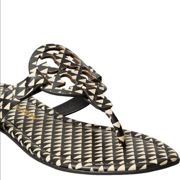 NIB Tory Burch Miller Triangle Geo Sandals - Picture 2 of 6